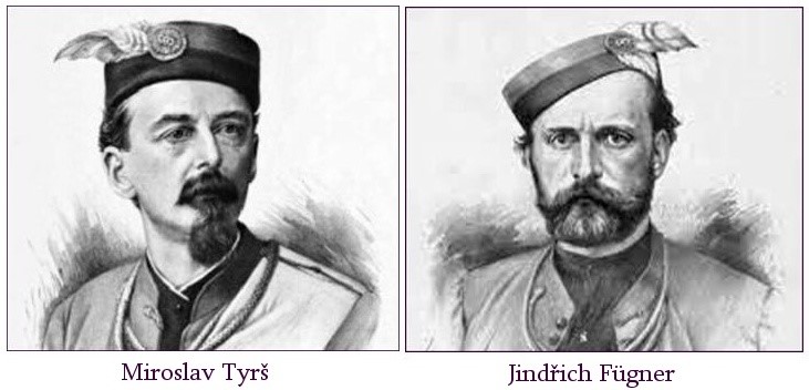 Miroslav Tyrš a Jindřich Fügner